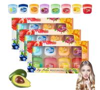 8Pcs Fruit Flavored Lip Care Set, Admd Lip Balm Set, Priming Colorless Fruit Flavored Lip Gloss, Long-Lasting Moisturizing and Nourish Lip (3 Box)