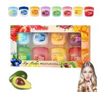 8Pcs Fruit Flavored Lip Care Set, Admd Lip Balm Set, Priming Colorless Fruit Flavored Lip Gloss, Long-Lasting Moisturizing and Nourish Lip (1 Box)