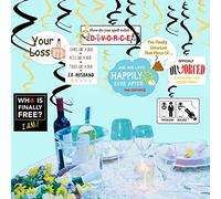 8pcs Funny Divorced Party Hanging Swirls Sarcastic Humor Hilarious Divorced Party Ceiling Streamers Divorce Decor for Divorced AF Boy Bye Felicia Single Freedom I'm Done Breakup Party Supplies