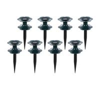 8pcs Garden Hose Guide Spike Roller for Corner Watering | PVC Build, Green Finish, Easy Install, for Flower Beds, Soil, Mulch Beds and Plant Protection