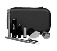 8Pcs Gemstone Identification Tool Kit, 10x Loupe, Color Filter, Dichroscope, Spectroscope, 365nm UV Lamp, Full Spectrum Lamp, Tweezers, for Jewelry Appraisal Set