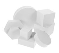 8pcs Geometric Cube Photo Props Foam Set White for Jewellery