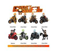 8PCS Ghost Riders Glow At Night Minifigures Toys Fit Lego