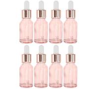 8pcs Glass Dropper Bottle 15ml Pink for Precise Dispensing | Serum Bottle, Oil Dropper Bottles, Travel Small Bottles, Thick Smooth Glass, Portable Use for Perfume