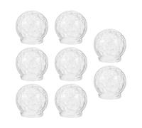 8pcs Glass Globe Lampshade 8cm Diameter Crackle Effect Outdoor Lamp Cover | Modern Style Sphere Design, Low Maintenance Glass Material, Suitable for Bollard Lights and Walkways