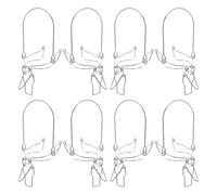 8pcs Glass Jar Wire Clamp Sealing Buckle for Hinged-lid Jars | Iron Metal Build, Silver Finish, Leak Prevention in Transit, Compact Clip for Cafes, Pantry Storage
