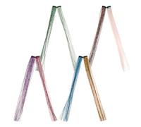 8pcs Glitter Clip in Tinsel Hair Extensions for Horse Mane and Tail | High-temperature Wire, Sparkling Shine, Quick Installation and Removal, Unicorn Styling, Rainbow Hair Random Color