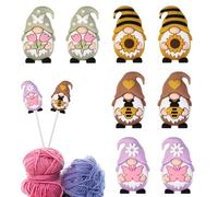 8pcs Gnomes Knitting Needle Stoppers, Knitting Needle Point Protectors, Knitting Needle End Caps, Knitting Accessories and Gadgets