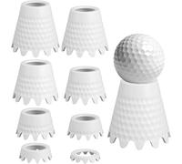 8pcs Golf Simulator Tees, 8 Size 0.4-2in/1-5cm Height Durable Plastic Golf Hitting Off Mats Tees Accessories for Indoor Outdoor Sim Practice Training Turf Driving Range (White)