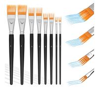 8Pcs Grainer Brush Set Comb Artist Brush Set Professional Flat Comb Brushes for Acrylic Painting Artist Paintbrushes Perfect for Beginners and Artists,Acrylic, Watercolor and Oil Paints