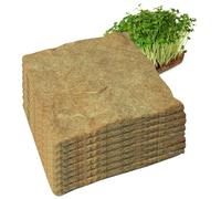 8Pcs grass seed mat,Growing Mat Microgreen Growing Kit 10″×10″ Wheatgrass Seed Sprouting Starter Mat Hemp Fiber Grow Tray Hydroponic Jute Pads Indoor Organic Production for Germination Sprouts