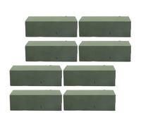 8pcs Green Floral Foam Base Block for Bouquets, 9x4.25 X 3 | Phenolic Resin Build, for Centerpieces and Bowl Arrangements, Simple Watering Check, Longer-lasting Blooms