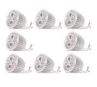 8pcs GU10 LED Cap, Cool White 6000K, 520lm, 6W LED Perfectly Replaces Ordinary 50W Halogen Bulbs