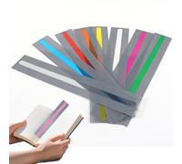 8PCS Guided Reading Highlight Strips, Colored Overlay Reading Tracking Rulers for Dyslexia Irlens ADHD to Reduce Visual Stress, Visual Aids Overlays Ruler for Reading Beginner
