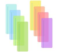8Pcs Guided Reading Highlight Strips for Reading, Dyslexia Reading Aids for Children Colored Overlay Bookmark for Dyslexia People, Reduce Visual Stress, 8 Colours (19 * 7cm)