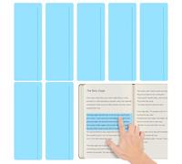 8pcs Guided Reading Strips, Highlight Colored Dyslexia Overlays, Colored Tracking Highlight Overlay Bookmarks, Teacher Teaching Supplies for Classroom, Reduce Visual Stress, Blue