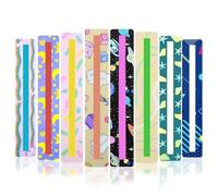 8PCS Guided Reading Strips,Ymapinc Color Reading Trackers Tools for Kids Help with Dyslexia Children Highlighter Trackers Teacher Education Bookmark Rulers Classroom Supplies