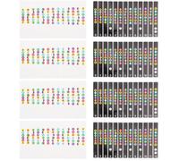 8pcs Guitar Fretboard Scale Stickers Notes for Beginner Practice | Ultra-thin PVC, Residue-Free Removal, Bright Markings, Self-Adhesive Backing for Classical Guitar Learners and Teachers