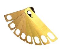 8Pcs Guitar Neck Shims 0.2/0.5/1mm Thick Brass Shims Electric Guitar Reinforced Plate Connecting Plate Connection Neck Luthier Tool