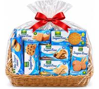 8pcs Gullon Sugar Free Biscuits Hamper Gift basket for diabetics, Diabetic Sweets, Diabetic Gift, Biscuits Multipack, Sugar Free Biscuit for diabetics, hamper gifts for women