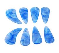 8Pcs Guzheng Finger Picks Thumb Picks Silicone Polymer Smoothly Appearance Elastic Professional Guzheng Nail Covers Practice Pipa Finger Picks (Mountain Color)
