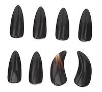8pcs Guzheng Practice Fake Nails for Kids Adults Black Horn