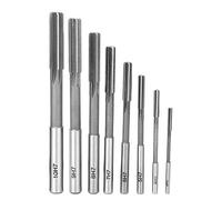 8Pcs H7 High - Accuracy Chucking Reamer Set, High - Speed Steel Straight Shank Reaming Tool for Precision Hole Finishing, Cylindrical Reamers with D4 Tolerance for Steel, Aluminum,