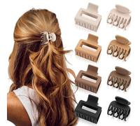 8PCS Hair Claw Clips Women Small Square Hair Clips Grip Octopus Hair Clips Thin Hair Medium Thick Hair Matte Hair Clips Non-Slip Hair Clip for Womens and Girls
