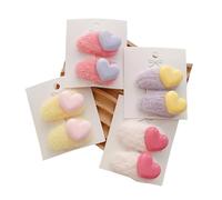 8PCS hair clip, multi-color plush love, sweet and cute, handmade bangs mini hair clip