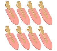 8Pcs hair clips for styling Sectioning, No bend No Crease Hair Clip for Women and Girls, Flat Hair Clips for thin hair for Makeup Hairstyling(pink)