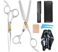 8pcs Hair Cutting Scissors Kits Stainless Steel Hairdressing Shears Set with Thi