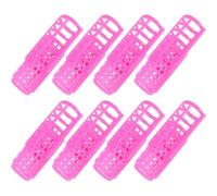 8pcs Hair Rollers Set Double Layer Plastic Curlers for Salon Styling | Self Holding Clips, Middle Size Design, Suitable for Women and Men, Beauty Salon Use Random Color