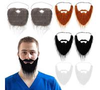8Pcs Halloween Fake Beards Artificial Facical Beards Halloween Costume Accessory Gnome DIY Crafts Beards Christmas Santa Claus Beards