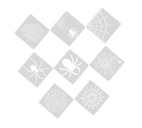 8pcs Halloween Spider Web Painting Stencil Template for DIY Crafts