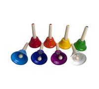 8Pcs Hand Bells Colorful Hand Percussion Bells Musical Bells Colorful Handbells Musical Instrument for Children Wedding Party