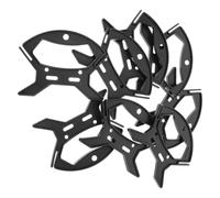 8pcs Handle Bucket Rope Spooler Cord Storage for Fishing Outdoor Use | Plastic Reel, Black Finish, Lightweight Portable Build, Anti Slip Grip, for Outdoor Enthusiasts and Activities