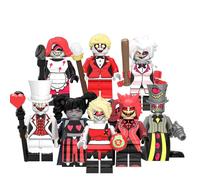 8PCS Hazbin Hotel Cartoon Anime Hero Horror Fit Lego MiniFigures Toy