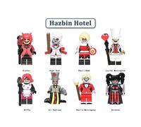 8PCS Hazbin Hotel Cartoon Anime Hero Horror MiniFigures Toy Fit Lego
