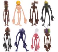 8pcs Head Cake Decorations, Siren Cake Topper Cartoon Characters Toppers Cake Set Mini Figurine Topper Deco Cake Head for Children Birthday Party