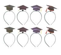 8pcs Headdress Paper Headbands Graduation Season for Friends | Creative Trencher Style, Mixed Eight Designs, for Different Occasions and Group Photos
