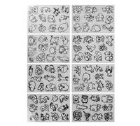 8PCS Heat Shrink Sheet, Cute Animal Pattern Shrink Films Papers Shrinking Plastic Sheets for DIY, Keychains, Crafts, Ornament and Gifts (Animal Model Animal)