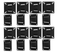 8pcs Heavy Duty 14-24 Inch Black Iron Monitor Wall Mount Bracket | Profile, Multidirectional Rotation and Angle Adjustability, Space Saving Support for Home or Rental Apartments