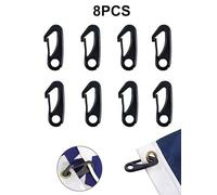 8PCS Heavy Duty Flagpole Snap Hook Clips for Standard Grommeted Flags - Nylon Injection Molded, Weather-Resistant, Quiet & Rustproof Flag