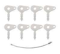 8PCS Heavy Duty Ignition Key Set, Replaces Lucas 1569 and Other Factory Codes, Fits Various Tractors and Construction Equipment