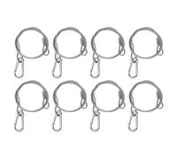 8PCS Heavy Duty Stage Safety Bond Wire 700mm 20KG with Shackle for DJ Equipment Stands & Supports