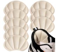 8Pcs Heel Cushion Inserts for Back of Shoes, Mesh Pads for Shoes Too Big, Self-Adhesive & Reusable Guards Liners for Women Men, White