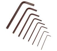 8pcs Hex Key Wrench Set, 0.7-4mm Alloy Steel L-Type Allen Keys for Precision Repair, Brown Finish