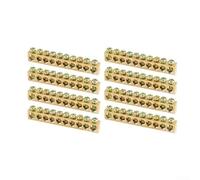 8PCS High Conductivity Copper Terminal Blocks for Grounding Bus Applications in Data Center Power Distribution Systems (10-hole)