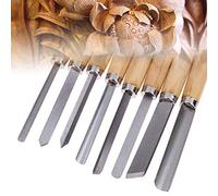 8Pcs High Speed Steel Wood Turning Chisel Set for Hardwood Lathe Woodworking