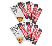 8pcs High Voltage Warning Stickers, PVC Vinyl Labels | Weatherproof Industrial Decals, Bright Colors and Bold Lettering, for Transformer Housings, Outdoor Utility Enclosures